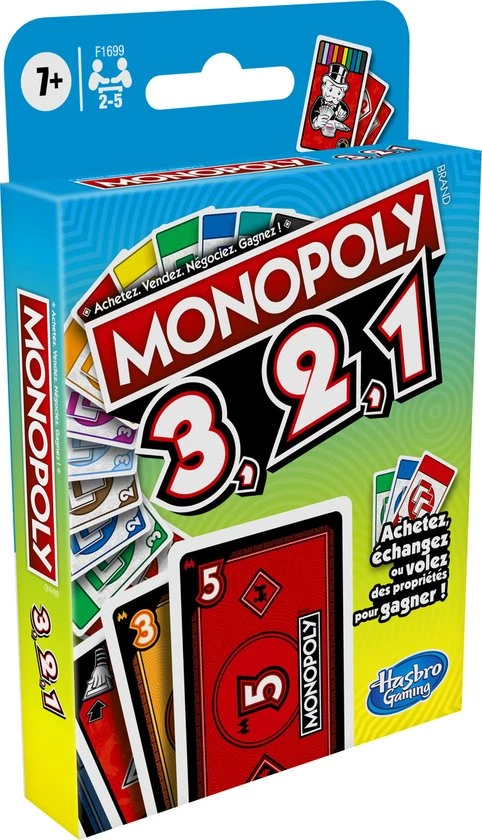 Monopoly 3, 2, 1 - Franstalig Kaartspel 3 Monopoly 3, 2, 1 - Franstalig Kaartspel