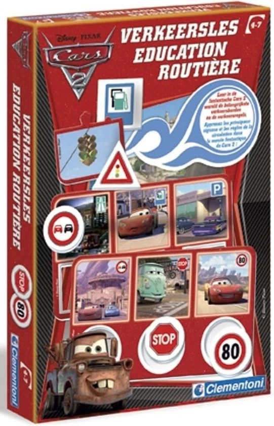 Clementoni Cars 2 Spel Verkeersles 3 Clementoni Cars 2 Spel Verkeersles