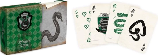 Cartamundi Speelkaarten Harry Potter Zwadderich Groen/zilver 5 Cartamundi Speelkaarten Harry Potter Zwadderich Groen/zilver - Afbeelding 3