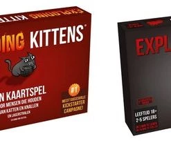 Merkloos Spellenbundel - Kaartspel - 2 Stuks - Exploding Kittens & Exploding Kittens NSFW (18+)