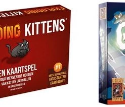 Merkloos Spellenbundel - Kaartspel - 2 Stuks - Exploding Kittens & Vlotte Geesten