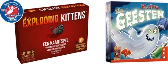 Merkloos Spellenbundel - Kaartspel - 2 Stuks - Exploding Kittens & Vlotte Geesten 3 Merkloos Spellenbundel - Kaartspel - 2 Stuks - Exploding Kittens & Vlotte Geesten