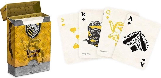 Cartamundi Speelkaarten Harry Potter Huffelpuf Geel/zwart 6 Cartamundi Speelkaarten Harry Potter Huffelpuf Geel/zwart - Afbeelding 4