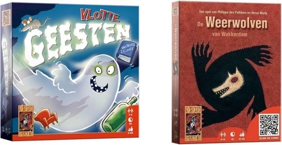 999 Games Spellenbundel - Kaartspel - 2 Stuks - Vlotte Geesten & De Weerwolven Van Wakkerdam 3 999 Games Spellenbundel - Kaartspel - 2 Stuks - Vlotte Geesten & De Weerwolven Van Wakkerdam