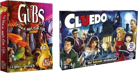 Merkloos Spellenset - 2 Stuks - Kaartspel - Gubs & Cluedo 3 Merkloos Spellenset - 2 Stuks - Kaartspel - Gubs & Cluedo