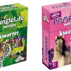 Merkloos Spellenbundel - Kwartet - 2 Stuks - Sealife Junglelife Kwartet & Paarden Kwartet