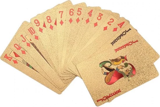 Merkloos Game Dek Goudfolie Poker Set Plastic Magic Card Waterdicht Kaarten Magic 24K Gold Speelkaarten Poker 6 Merkloos Game Dek Goudfolie Poker Set Plastic Magic Card Waterdicht Kaarten Magic 24K Gold Speelkaarten Poker - Afbeelding 4