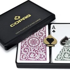 Copag 1546 - Burgundy/Green