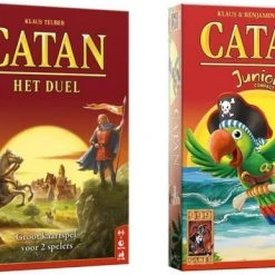 Merkloos Spellenbundel - Kaartspel - 2 Stuks - Catan: Het Duel & Catan Junior Compact