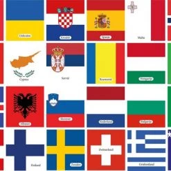 Huurdies Cadeautip! - Memory Spel Europa - Educatief Memory Spel - Europese Landen Memory Spel - 35 Landen Met Bijhorende Benamingen - 70 Stuks -Schoencadeautje Sinterklaas