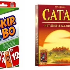 Merkloos Spellenbundel - Kaartspel - 2 Stuks - Skip-Bo & Catan: Het Snelle Kaartspel