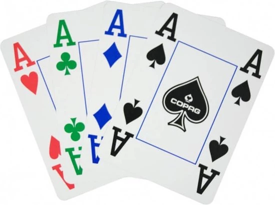 Merkloos Copag 4 Kleuren Pokerkaarten Rood 5 Merkloos Copag 4 Kleuren Pokerkaarten Rood - Afbeelding 3
