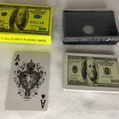 Merkloos Speelkaarten 100 Dollar Karton Gele Doos Pokerkaarten 100 Dollar Karton 100% Plastic Waterdicht 54 Stuks -Goedkope kaartspellen winkel 550x412 8