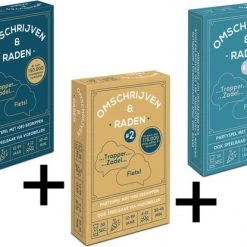 Merkloos Cadeau Pocketformaat Combideal: Omschrijven & Raden #1 + #2 + #3 - Kaartspel - Partyspellen Geschikt Voor Grote Groepen (totaal 3240 BEGRIPPEN !) - Black Friday Deal - Schoencadeautje Of In Kerstpakket -Goedkope kaartspellen winkel 550x415 2