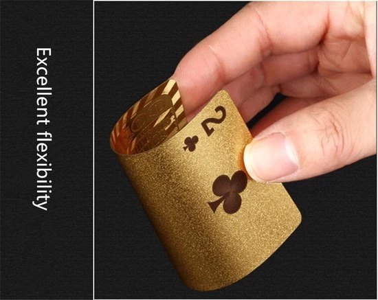 Merkloos Game Dek Goudfolie Poker Set Plastic Magic Card Waterdicht Kaarten Magic 24K Gold Speelkaarten Poker 4 Merkloos Game Dek Goudfolie Poker Set Plastic Magic Card Waterdicht Kaarten Magic 24K Gold Speelkaarten Poker - Afbeelding 2