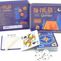 Kikkerland On-The-Go-Games - Spelletjes Voor Onderweg - Reisspel - Inclusief Kaarten, Dobbelstenen, Potloodje, Score Cards - Vakantie -Goedkope kaartspellen winkel 550x445 1