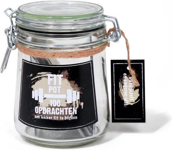 SENZA Fitpot - 100 Sportieve Opdrachten - Lekker Fit Blijven - Zwart 3 SENZA Fitpot - 100 Sportieve Opdrachten - Lekker Fit Blijven - Zwart
