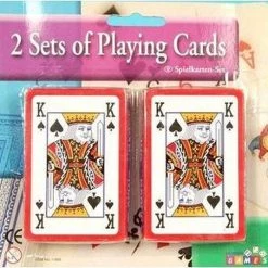 Merkloos 2x Pakjes Kaartspellen - Casino Speelkaarten