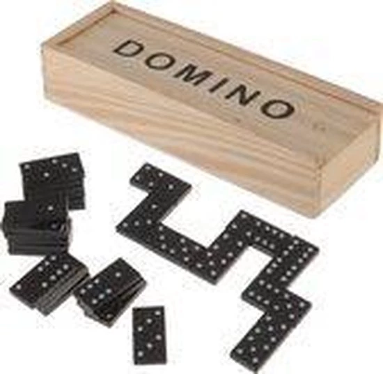 Merkloos Free And Easy Domino 28 Stenen In Houten Kist Zwart 3 Merkloos Free And Easy Domino 28 Stenen In Houten Kist Zwart