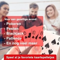Merkloos Speelkaarten 2 Decks / Stokken Spelkaarten Kaarten Voor Klaverjassen, Toepen, Pokeren Black Jack En Meer Kaartspellen -Goedkope kaartspellen winkel 550x542