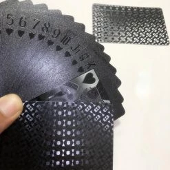 Merkloos Compleet Zwarte Speelkaarten - Poker Kaarten - Verstevigd En Waterproof