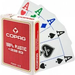 Merkloos Copag 4 Kleuren Pokerkaarten Rood