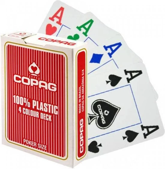 Merkloos Copag 4 Kleuren Pokerkaarten Rood 3 Merkloos Copag 4 Kleuren Pokerkaarten Rood