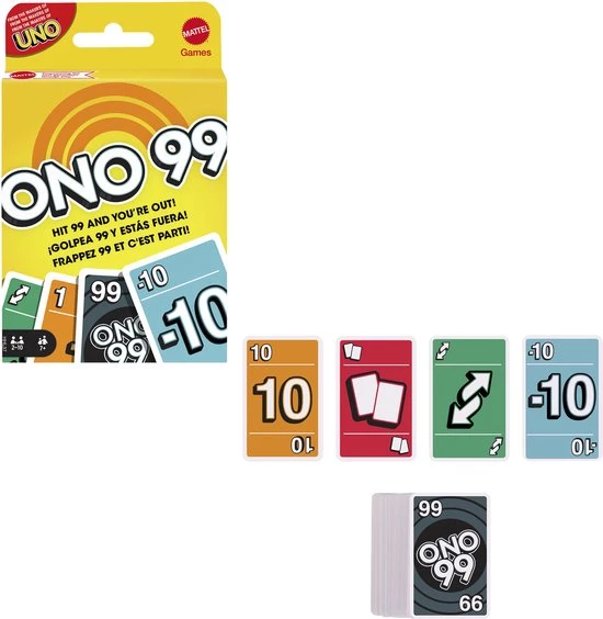 O'NO 99 - Mattel Games - Kaartspel 5 O'NO 99 - Mattel Games - Kaartspel - Afbeelding 3