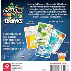 Shuffle - Color Addict Drinks - Kaartspel - Familiespel - Nederlands -Goedkope kaartspellen winkel 550x618 1