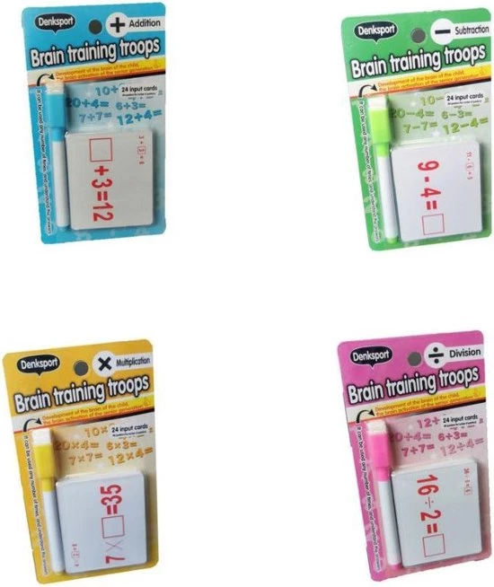 ZaciaToys Educatief Kaartspel - Leerspel - Leren Rekenen - Denksport - Educatieve Kaartspellen - Flashkaart - Geheugenkaart - Flitskaart 4 Stuks - Optellen - Aftrekken - Delen - Vermenigvuldigen 4 ZaciaToys Educatief Kaartspel - Leerspel - Leren Rekenen - Denksport - Educatieve Kaartspellen - Flashkaart - Geheugenkaart - Flitskaart 4 Stuks - Optellen - Aftrekken - Delen - Vermenigvuldigen - Afbeelding 2