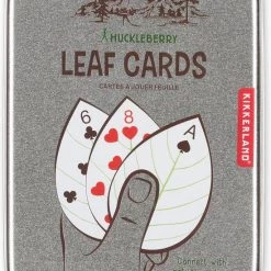 Kikkerland Huckleberry Leaf Cards - Speelkaarten In De Vorm Van Een Blad - In En Handig Meeneem Blikje - Kinderspeelgoed -Goedkope kaartspellen winkel 550x731