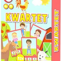 Merkloos Boerderij Kwartetspel 5,9x8,5x1,9cm