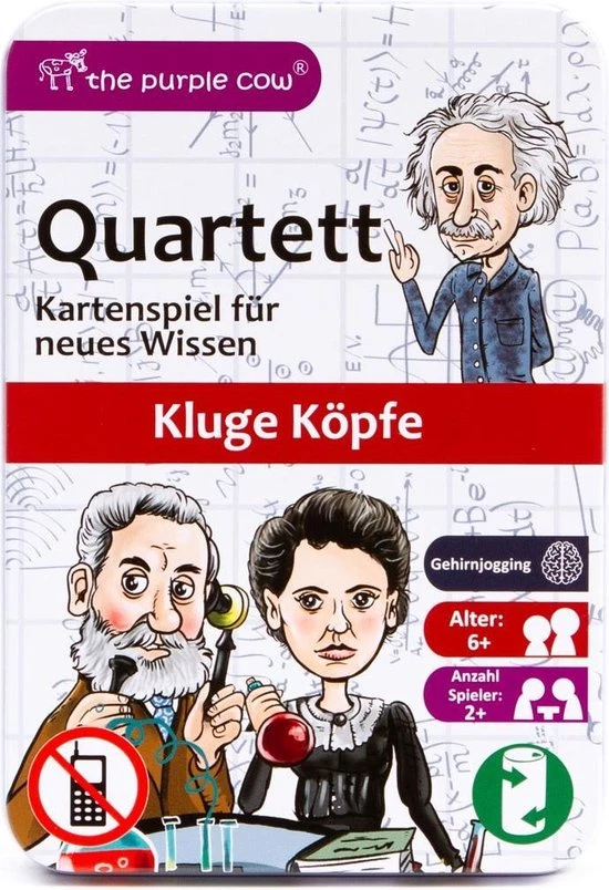 The Purple Cow Kaartspel Kwartet Slimme Geesten 16 X 11 Cm Papier 3 The Purple Cow Kaartspel Kwartet Slimme Geesten 16 X 11 Cm Papier